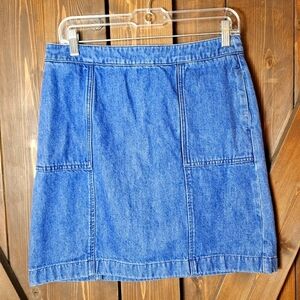 Boden Jean Skirt with Pockets and Zipper Size 6